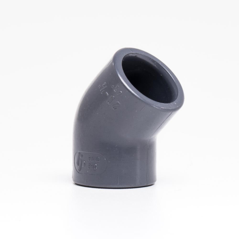 PVC-vinkel 45° med limanslutningar PVC-vinkel 45° med limanslutningar